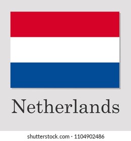 flag of the Netherlands rectangular inscription