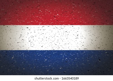 bandera de los Países Bajos en el fondo retro