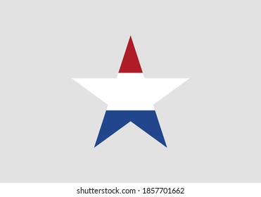 Bandera de los Países Bajos en contorno de estrellas