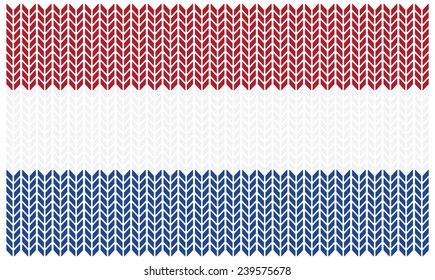 flag of the Netherlands with texture of wool