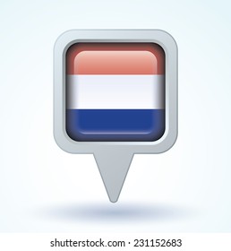 Flag of netherlands, vector illustration