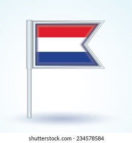 Flag of netherlands, vector illustration