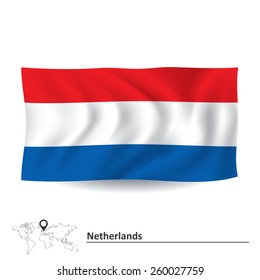 Flag of Netherlands - vector illustration