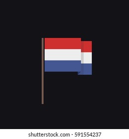 flag of Netherlands. vector illustration