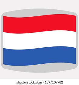 Flag of the Netherlands,  vector illustration, flat style