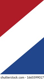 flag of netherlands vertical. vector background