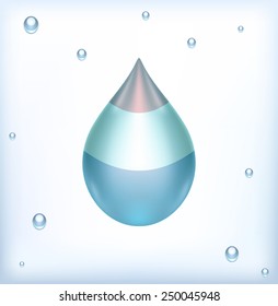 Flag of Netherlands water drop
