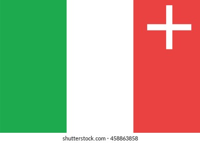 Flag of Neuchatel canton of Switzerland. Vector illustration.