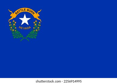 Flag of Nevada state (United States of America, U.S.A. or USA, North America)