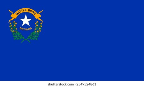 Flag of Nevada, USA, 16:9 Format, Nevada Flag, Vector Images