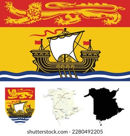 Flag of new brunswick canadian province vector