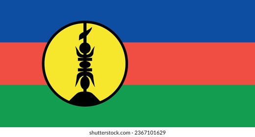 Flag of New Caledonia. Vector eps file.