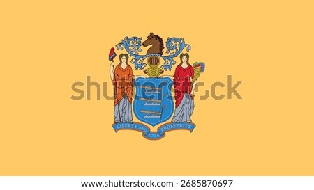 Flag of New Jersey 16:9, New Jersey Flag