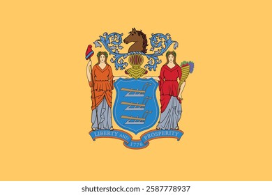 Flag of New Jersey, 3:2 Format, New Jersey Flag