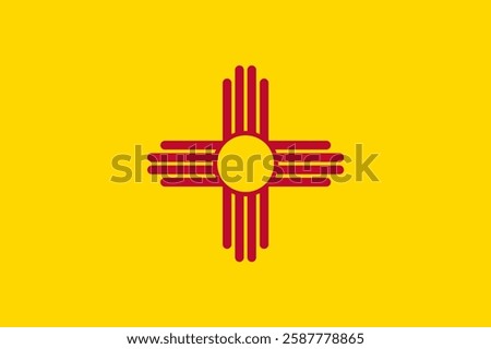 Flag of New Mexico, 3:2 Format, New Mexico Flag