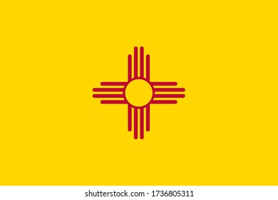 flag of new mexico. proportion 2:3