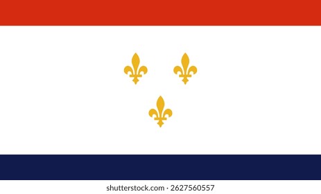 Flag of New Orleans (Louisiana), 16:9 Format, New Orleans Flag