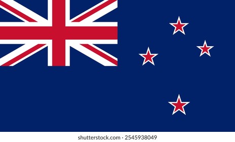 Flag of New Zealand, 16:9 Format, New Zealand Flag, Vector Images