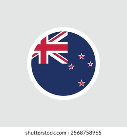 Flag of New Zealand. New Zealand blue flag with stars and the Union Jack. National symbol of New Zealand.