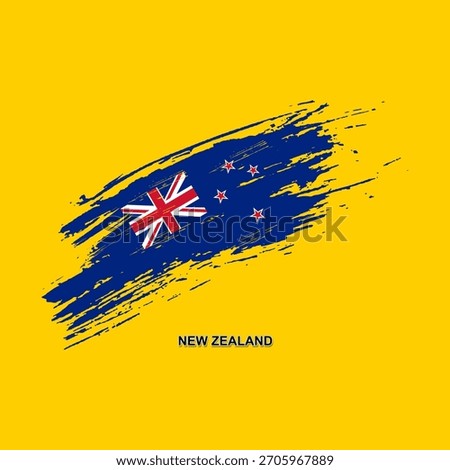 Flag of New Zealand, the national flag of New Zealand. Vector illustration