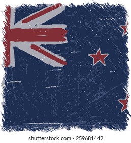 Flag New Zealand square shape