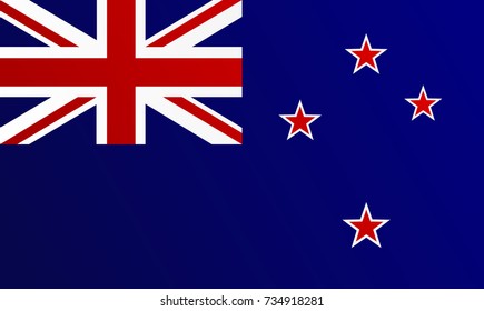 Flag of New Zealand with transition color - vector graphic
