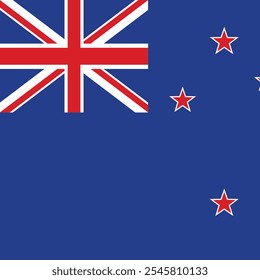 Flag of New Zealand. Vector design