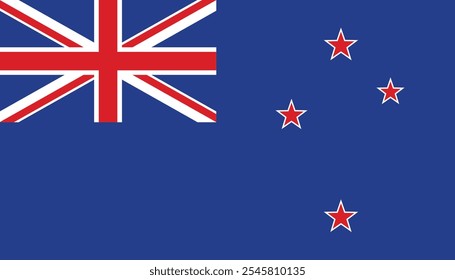 Flag of New Zealand. Vector design