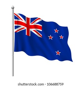 Flag of New Zealand, vector illustration