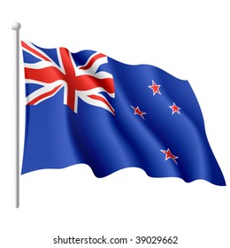 Flag of New Zealand. Vector illustration.