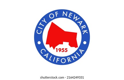 Bandera de Newark, California, Estados Unidos. 