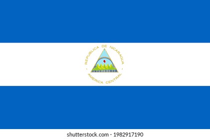 Flag of Nicaragua. National symbol in vector.