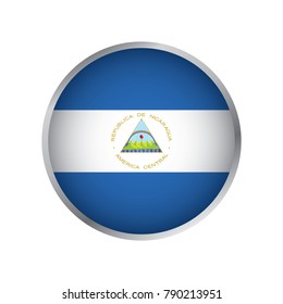 Flag of Nicaragua (Round icon)
