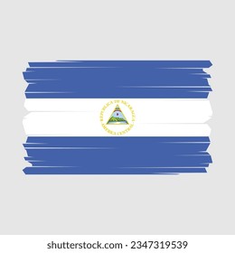 Flag of Nicaragua with Transparent Background