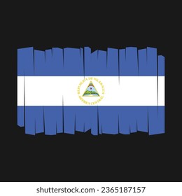 Flag of Nicaragua Vector Illustration