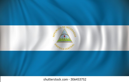Flag of Nicaragua - vector illustration