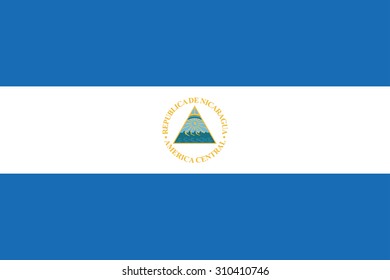 Flag of Nicaragua. Vector illustration.
