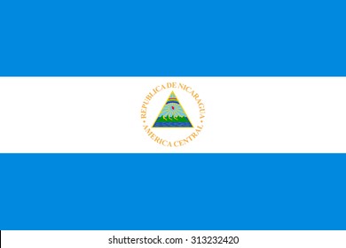 Flag of Nicaragua. Vector illustration.