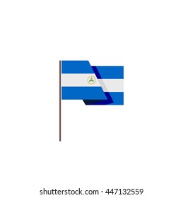 Flag of Nicaragua. Vector illustration