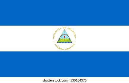 Flag of Nicaragua. Vector illustration.