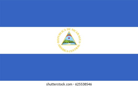Flag of Nicaragua. Vector illustration.