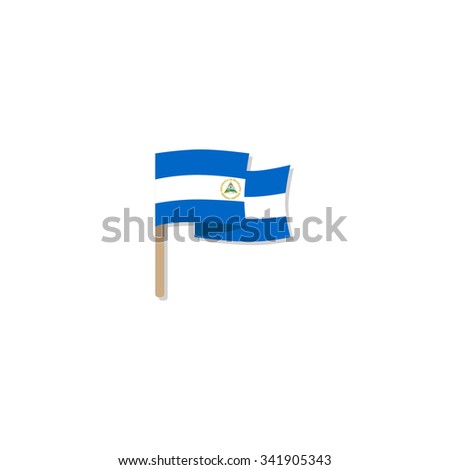 Flag of Nicaragua. Vector illustration