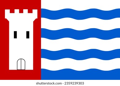 Flag of Nieuwegein Municipality (Utrecht province, Kingdom of the Netherlands, Holland)