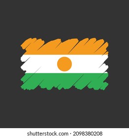 Flag of Niger, brush stroke background