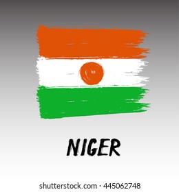 Flag Of Niger  - Grunge