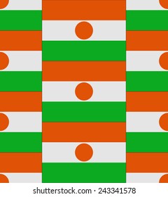 Flag Niger texture vector illustration 