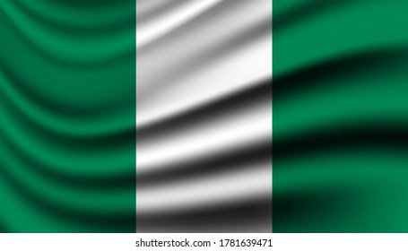 Flag of Nigeria background template.