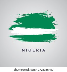 flag of Nigeria brush stroke background