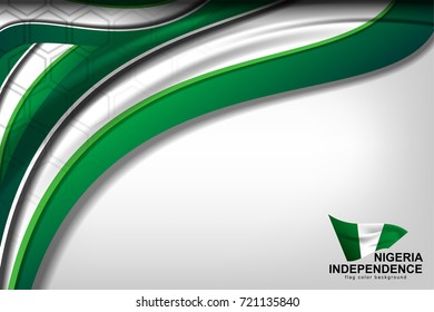 Flag of Nigeria Color Background for Independence Day and other events, Vector Illustration Design