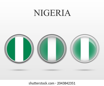Flag of Nigeria in the form of a circle